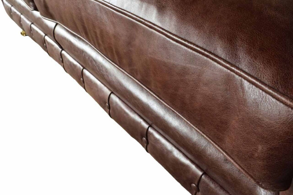 Sofa 3 vietīga dīvāns polsterēti dīvāni viesistaba Chesterfield āda
