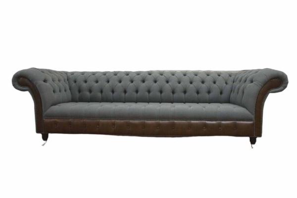 Angļu Chesterfield luksusa tekstila dīvāns, četrvietīgs dīvāns, polsterējuma dizaina auduma dīvāni.