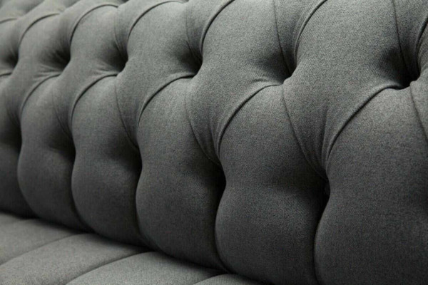 Angļu Chesterfield luksusa tekstila dīvāns, četrvietīgs dīvāns, polsterējuma dizaina auduma dīvāni.
