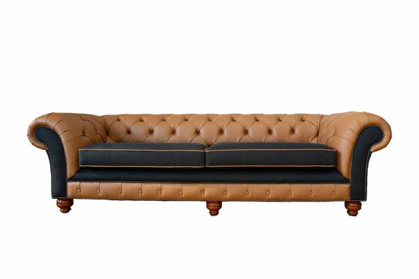 Stilīga 4-vietīga viesistaba dīvāns Arhitekta dīvāns Big Chesterfield ādas audums Jauni