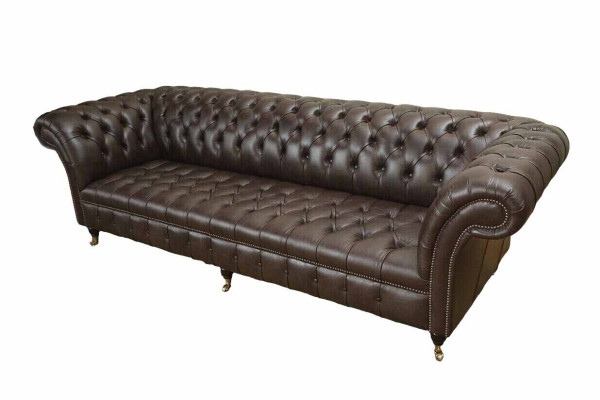 Dīvāns 4 vietīgs Chesterfield dīvāns luksusa 245 cm ādas dīvāns dīvāni mēbeles