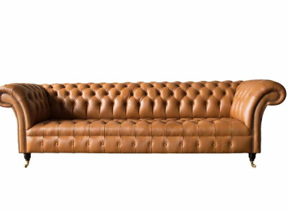 Ādas dīvāns Chesterfield 4 vietīgs dīvāns luksusa ādas dīvāni polsterēts viesistabai