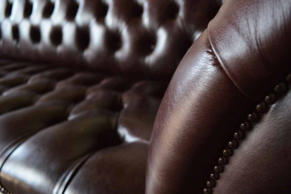 Dīvāns Chesterfield Dīvāns Polsterējums Sēdeklis Āda Dīvāni Brūns Dizaineris