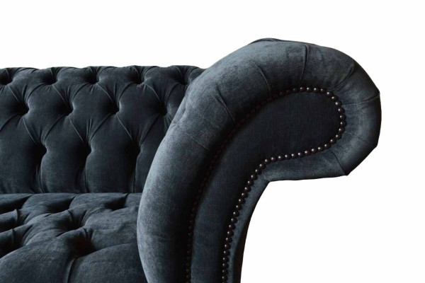 Četrvieta dīvāns 4-vietīgs dīvāns Moderns Pelēka dizaina audums Chesterfield
