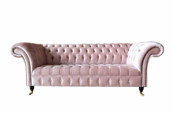 Chesterfield 3 sēdvietu dīvāns auduma dīvāns rozā dzīvojamā istaba apdare dīvāni jauni.