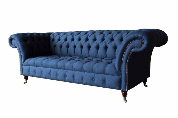 Dīvāns ar trim sēdvietām Lux Chesterfield 3 vietu zils dīvāns jauns dīvāns.