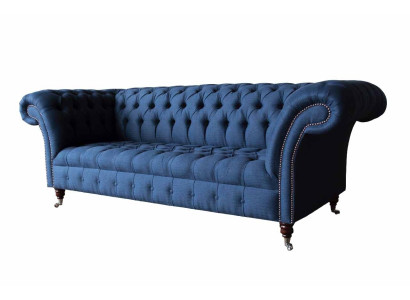 Dīvāns ar trim sēdvietām Lux Chesterfield 3 vietu zils dīvāns jauns dīvāns.