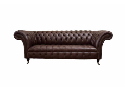 Dīvāns 3 vietu Chesterfield ādas dīvāns dzīvojamā istabā dizaineru dīvāns polsterēts