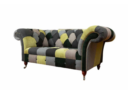 Chesterfield dīvāns 2 sēdvietas dizaina tekstila dīvāni Lounge