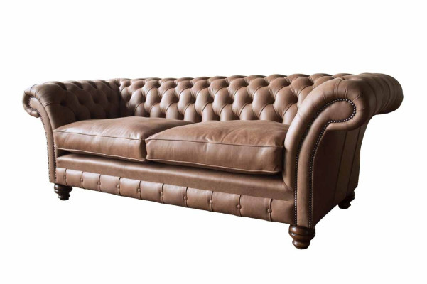 Chesterfield Sofa dizains Luksus Lērums Galdi Klasiskais Dīvāns 3 Personām