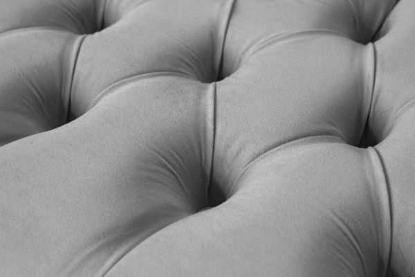 Chesterfield Tekstila Sofas Cilts 3-vietīga Polster Sēdeklis Pelēka Sofas Lielas Jaunas