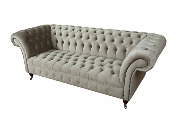 Chesterfield dīvāns 3 sēdvietu polsteris dīvāns dīvāni dīvāns trīsvietīgs pelēks jauns