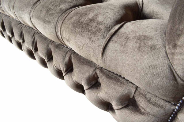 Angļu Chesterfield dīvāns Driecouch biroja mēbeles Samts 230cm Tūpējas krāsā