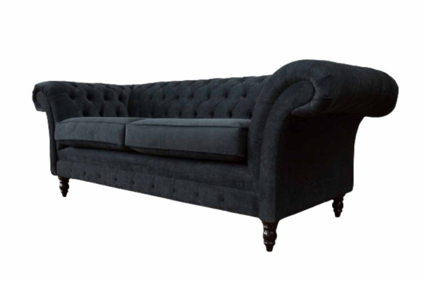 Chesterfield Roze Jaunais Trimēra Auduma Dizains Dīvāns Polster Sofa Jauns