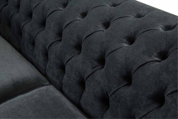 Chesterfield Roze Jaunais Trimēra Auduma Dizains Dīvāns Polster Sofa Jauns