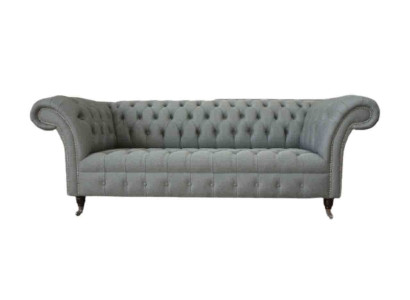 Dīvāns 3 sēdvietas Dīvāns Audums Moderns Luksus Griķis Chesterfield Trīs vietas Jauns