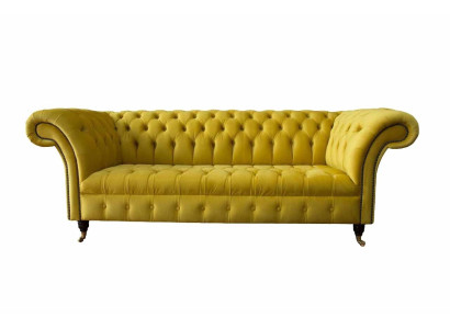 Chesterfield 3 sēdvietu mīkstā sofa, stila dīvāns, auduma dīvāns, jauns sofa.