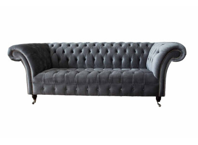 Chesterfield 3 sēdvietu dizaina dīvāns Polster Sofas Couchen tekstila trīsvietīgs
