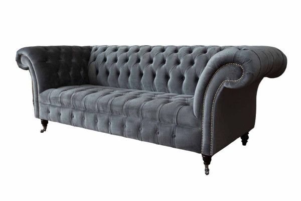 Chesterfield 3 sēdvietu dizaina dīvāns Polster Sofas Couchen tekstila trīsvietīgs