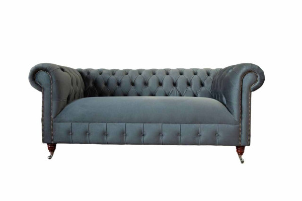 Chesterfield Tekstila dīvāns 3-vietīgs luksusa mēbeles dizaina atpūtas zona