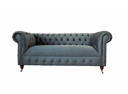Chesterfield Tekstila dīvāns 3-vietīgs luksusa mēbeles dizaina atpūtas zona
