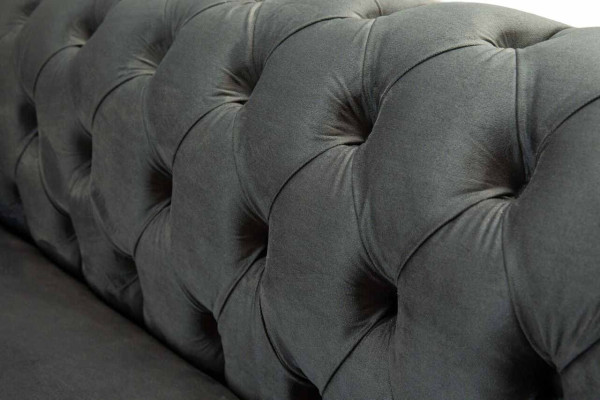 Chesterfield Tekstila dīvāns 3-vietīgs luksusa mēbeles dizaina atpūtas zona