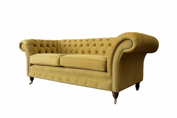 Chesterfield trijvietīgs luksusa dīvāns 3 sēdvietas auduma dizains dīvāns tekstils