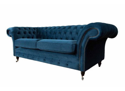 Dizainas Dīvāns 3 vietu dīvāns Polster Luxus Tekstilas Dīvāni Chesterfield Jauns