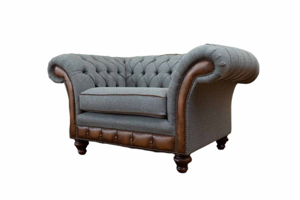 Krēsls dizains atpūta tekstils lounge luksuss pelēka apdare sēdēt Chesterfield.
