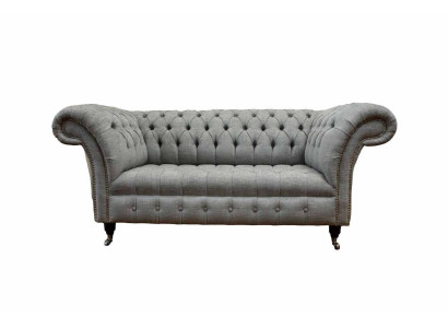 Chesterfield divvietīgs dīvāns, polster sofa, auduma dīvāns, audums, greznība