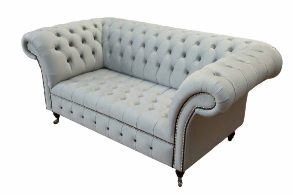 Chesterfield dīvāns Polster mēbeles divvietīgs pelēks dīvāni āda
