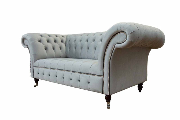 Chesterfield dīvāns Polster mēbeles divvietīgs pelēks dīvāni āda