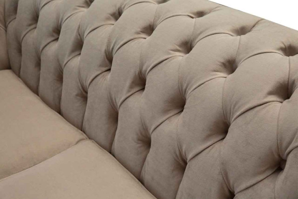 Chesterfield Tekstila mēbeļu dīvāns Design Luxus Couch Auduma dīvāni 2 Sēdvietas