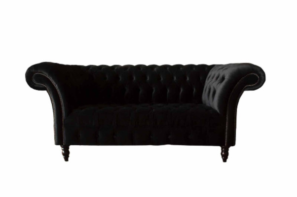 Chesterfield 2 divvietīgs dizainera dīvāns ar auduma mīkstu polsteri Luxus sofa.