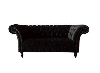 Chesterfield 2 divvietīgs dizainera dīvāns ar auduma mīkstu polsteri Luxus sofa.