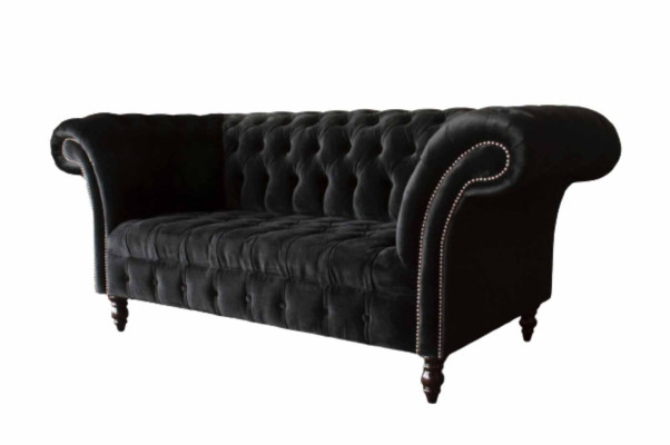 Chesterfield 2 divvietīgs dizainera dīvāns ar auduma mīkstu polsteri Luxus sofa.