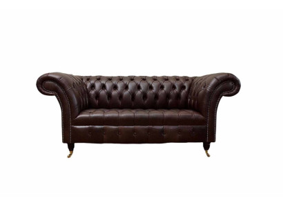 Sēdētspēja Dīvāns Chesterfield Polster Dīvāns 2-vietīgais Āda Tekstils Lounge Jauns