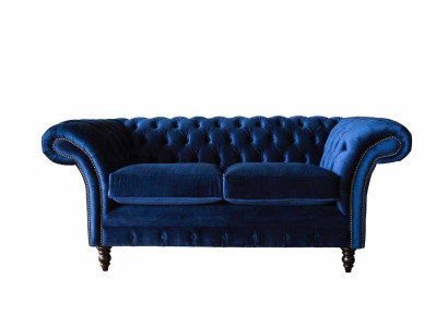 Chesterfield biroja mēbeles iekārtojums dīvāns dvieļu zila