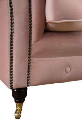 Dīvāns 2 vietas krēsls Polster Chesterfield dzīvojamā istaba dizains Tekstils Jauns