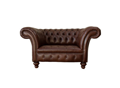 Chesterfield Sofa Dzīvojamā istaba Dīvāni Dīvāns Polster Āda Moderns 1,5-vietīgs