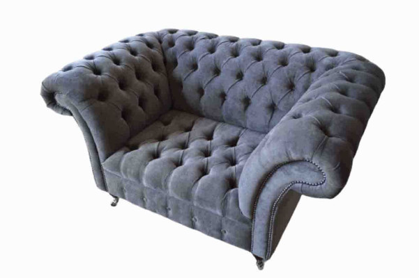 Chesterfield Dīvāns 1.5 Sēdvietas Dīvāns Pārklājuma Dizaina Dīvāni Sēdeklis Pārklājums Pelēks