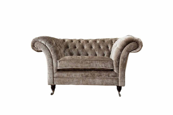 Dizaina Chesterfield krēsls 1-vietīga sofa Polster Luxus tekstila sofā.