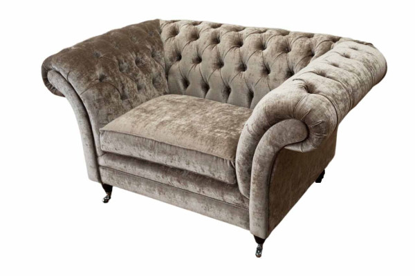 Dizaina Chesterfield krēsls 1-vietīga sofa Polster Luxus tekstila sofā.