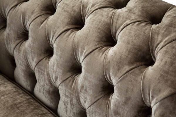 Dizaina Chesterfield krēsls 1-vietīga sofa Polster Luxus tekstila sofā.