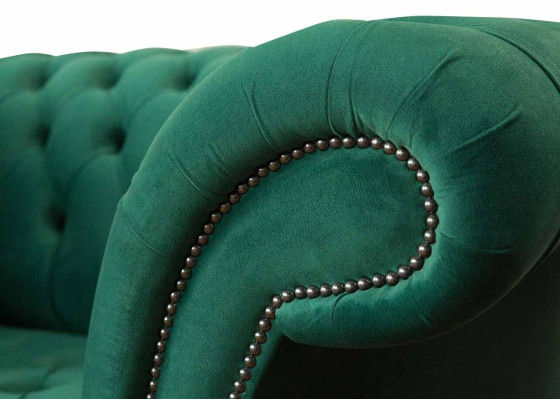 Peleks Chesterfield dizaina dīvāna krēsls ausu krēsls mēbeles luksusa audums