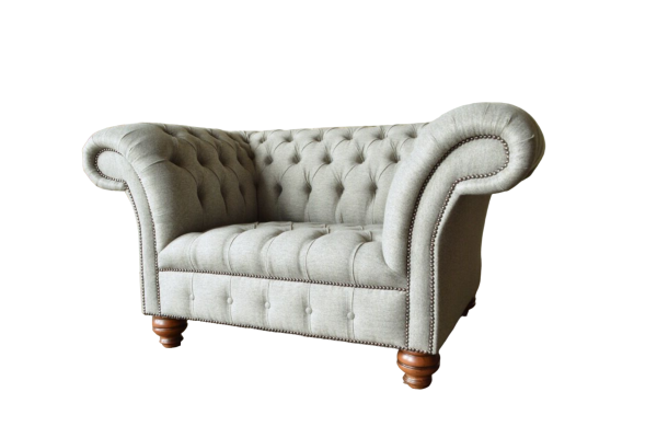 Chesterfield vienvietīgā dīvāna krēsls dīvāns mēbeles apdare audums audums