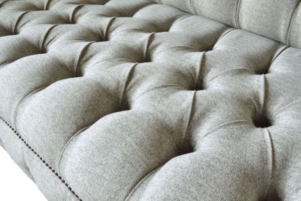 Chesterfield vienvietīgā dīvāna krēsls dīvāns mēbeles apdare audums audums