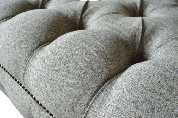 Chesterfield vienvietīgā dīvāna krēsls dīvāns mēbeles apdare audums audums