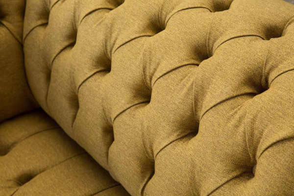 Česterfilda krēsla dizains Polster Sofa Couch Brūns tekstils Mēbeles Jaunas