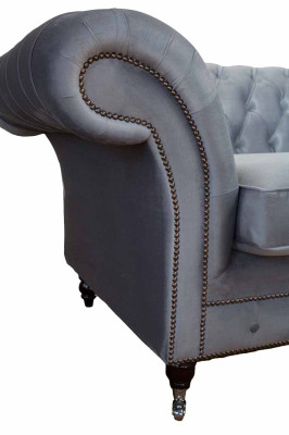 Dizaina Chesterfield auduma dīvāns krēsla 1-vietīgs mīkstais dīvāns viesistabas iekārtas Jauns